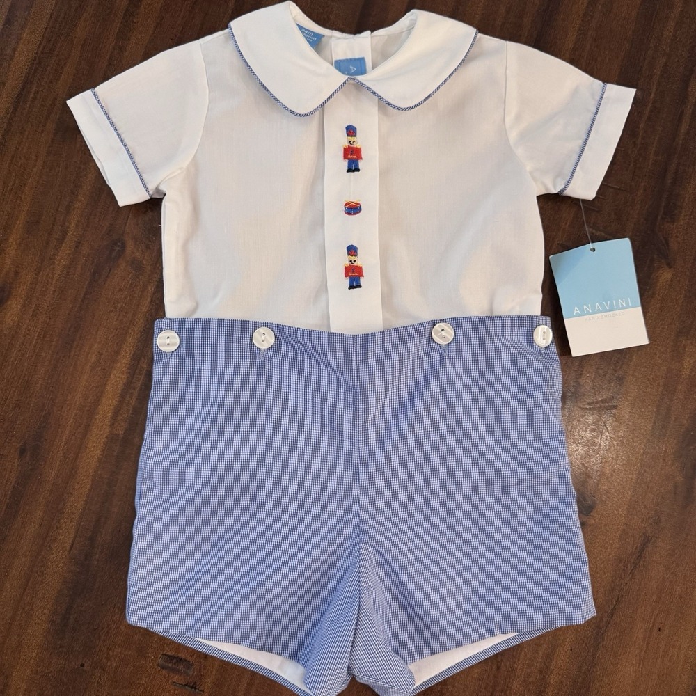 Anavini NWT Hand Smocked / Embroidered Nutcracker Bobby Suit — Size 24 Months